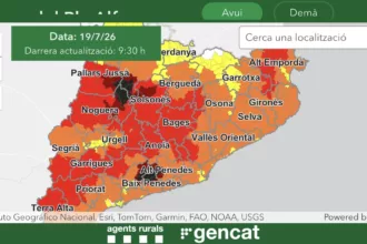 Cataluña activa la alerta máxima por incendio en 23 municipios