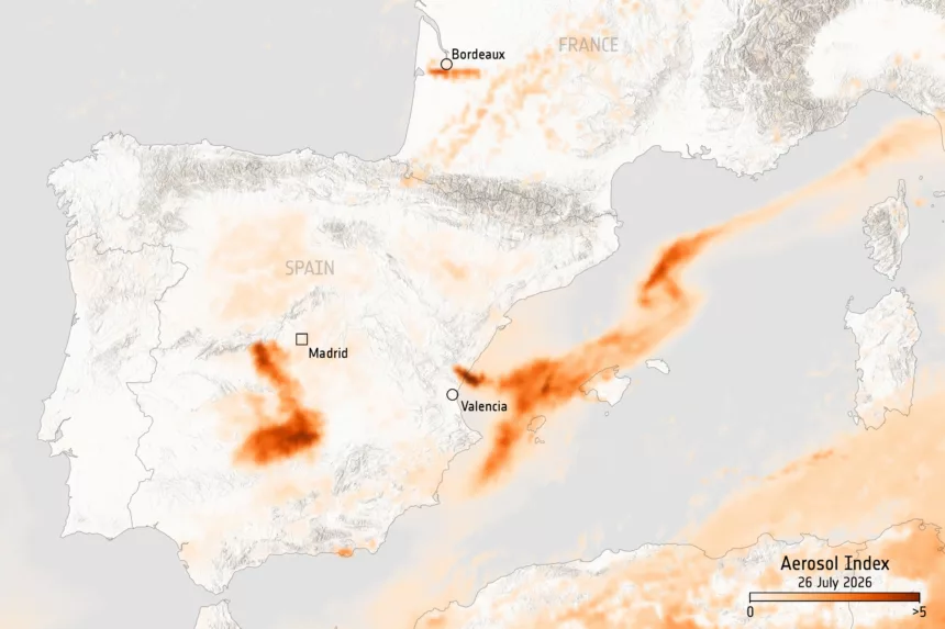 L’ozone frappe l’Europe après un été extrême : Espagne et France parmi les territoires exposés