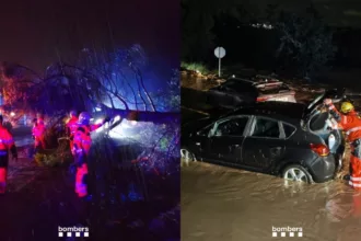 Catalunya supera las 1.000 intervenciones por el temporal tras una noche de lluvias torrenciales y rescates