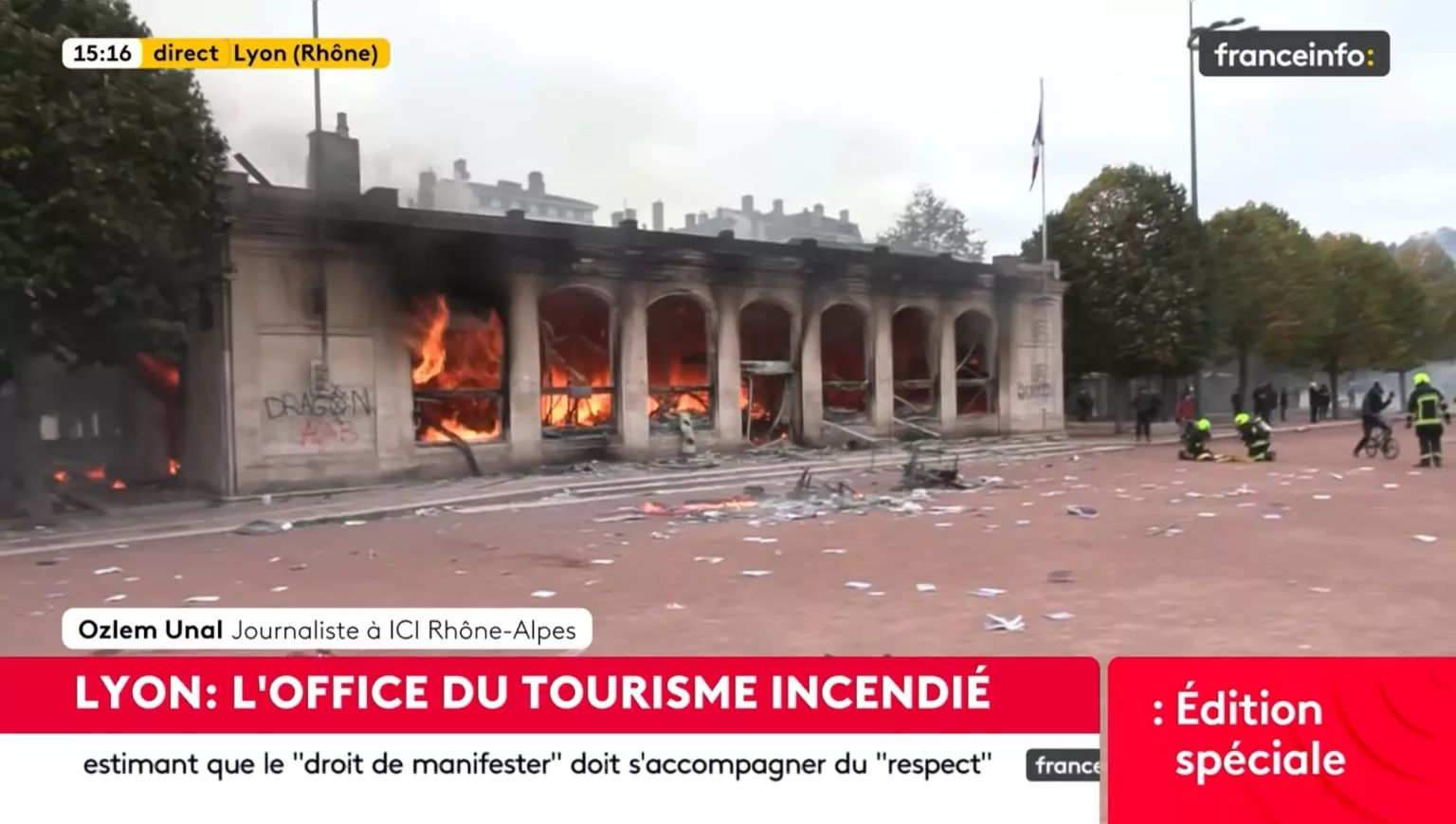 Francia vive fuertes disturbios durante la movilización del 17 de octubre