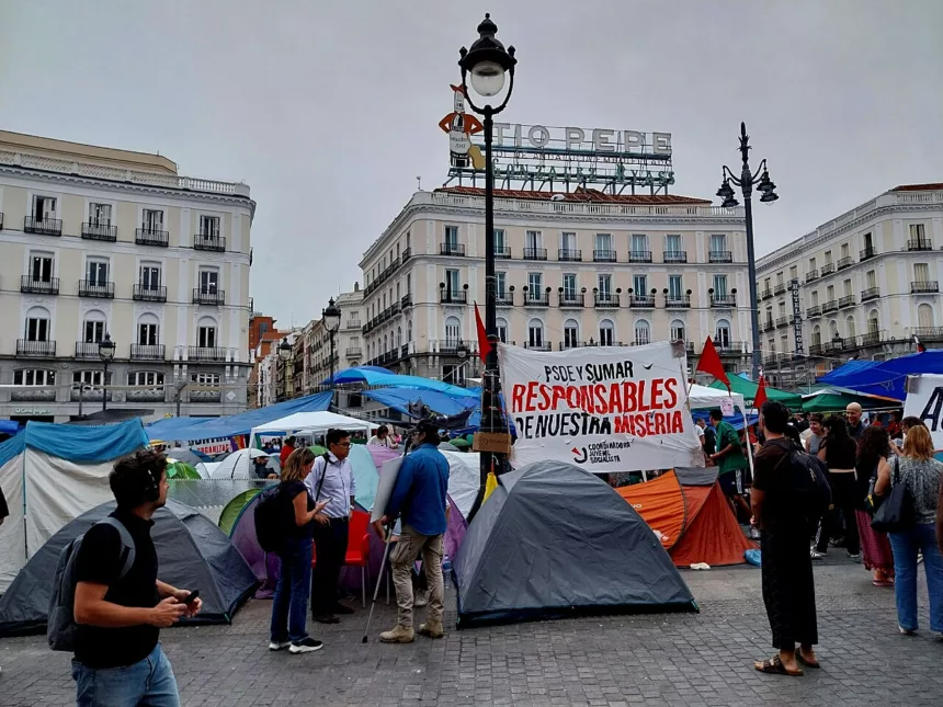 La justice maintient le campement de la Puerta del Sol et refuse d’ordonner son évacuation